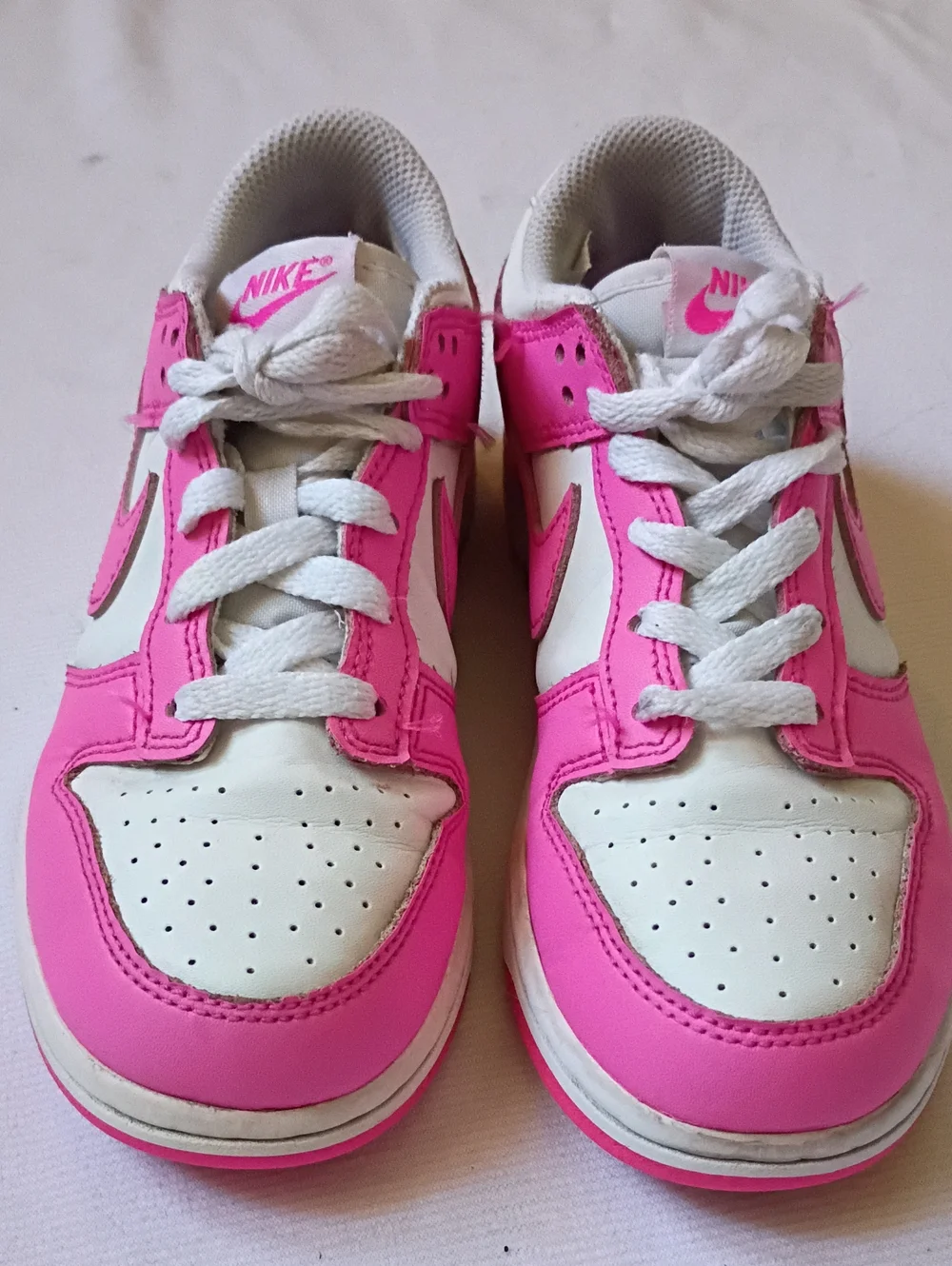 Nike Kids' Pink and White Low-Top Sneakers